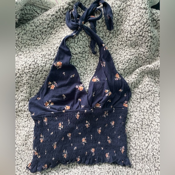 American Eagle Floral Halter Top - Picture 1 of 3